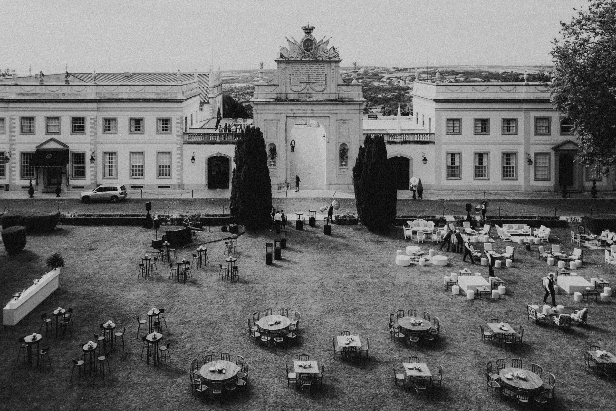 aerial view of palacio seteais